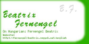 beatrix fernengel business card